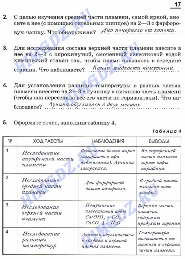 ГДЗ рабочая тетрадь Габриелян 7 класс 2009-2017 страница 17